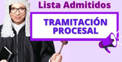 lista admitidos tramitacion procesal 2026 provisional