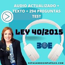Ley 40/2015 de régimen jurídico del sector público en audio mp3