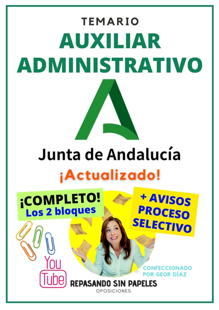 temario auxiliar administrativo de la junta de andalucía 2024