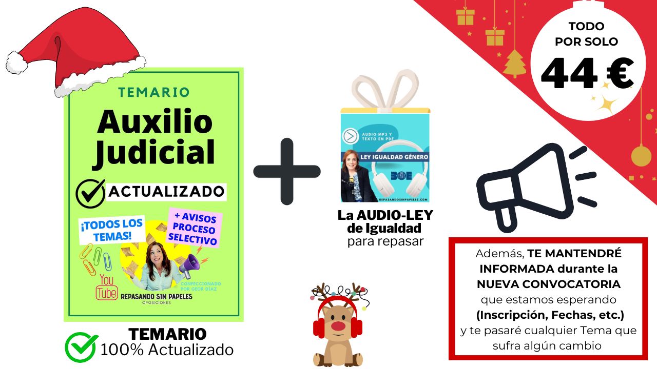 oferta temario auxilio judicial en navidad