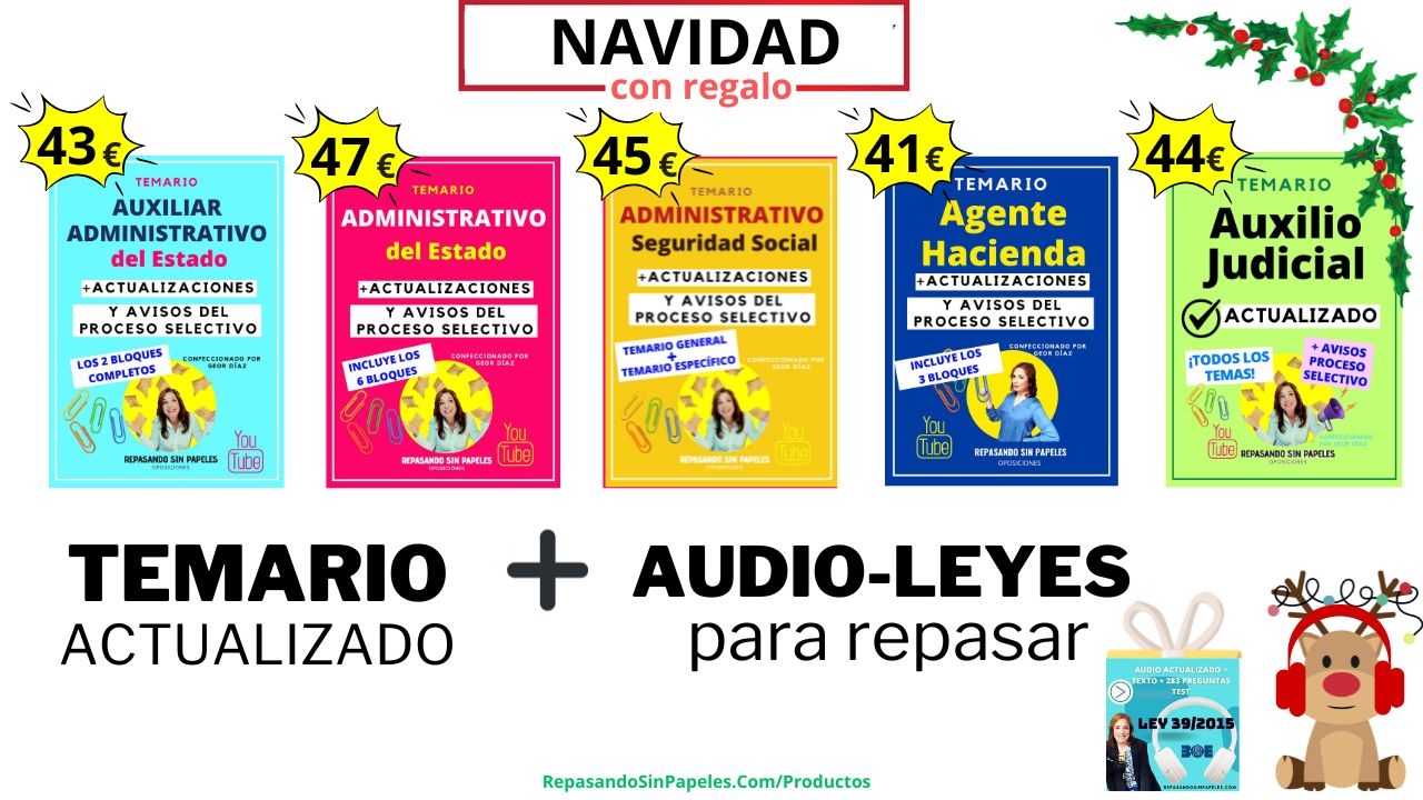 temarios oposiciones ofertas navidad