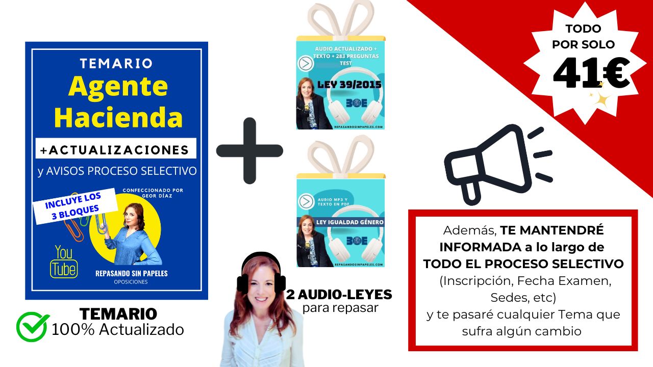 oferta temario agente de hacienda navidad
